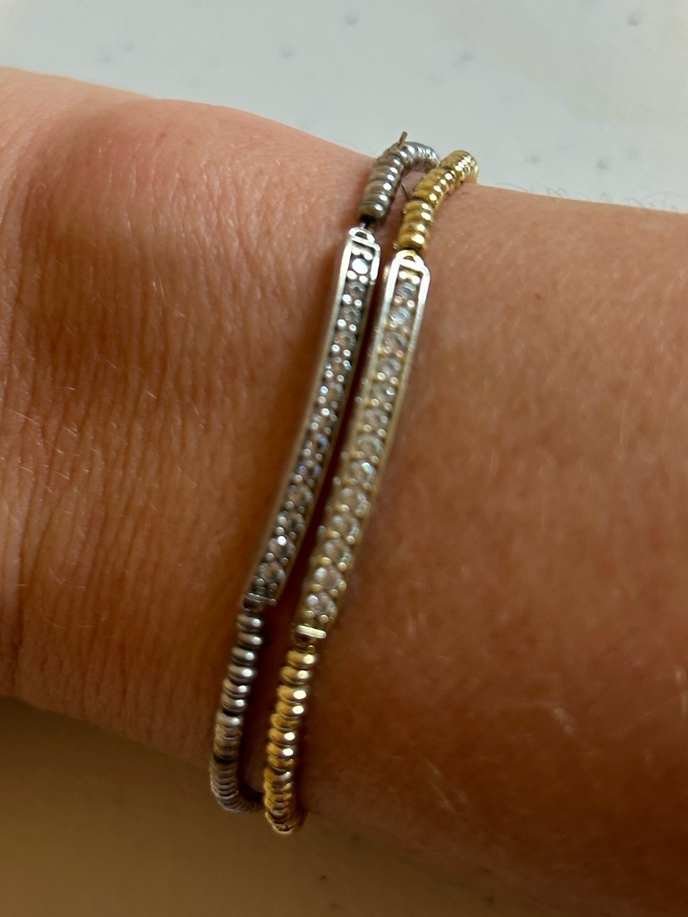 Kendra Scott lot of Addison Stretch Bracelets in Silver and Gold